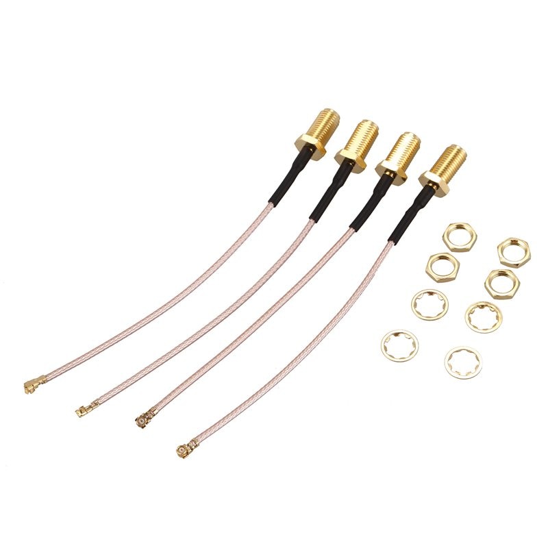 Pack of 4 RF U.FL(IPEX/IPX) Mini PCI to RP-SMA Female Pigtail Antenna Wi-Fi Coaxial RG-178 Low Loss Cable (4 inch (10 cm)): Default Title