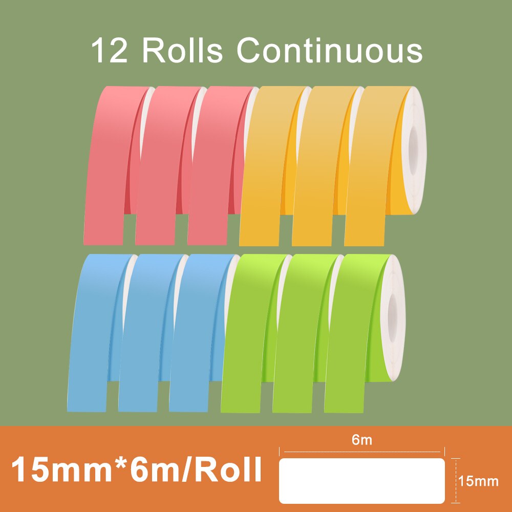 Supvan Mini Label Printer Paper Waterproof Anti-Oil Printing Label Price Label Pure Color Scratch-Resistant Label Sticker Paper