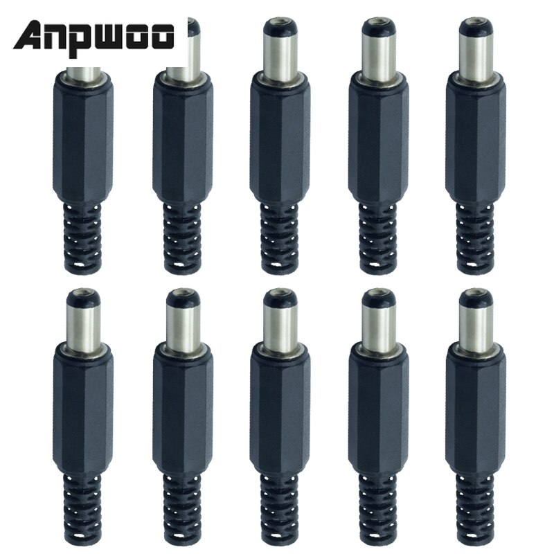 10pcs DC power connector soldering 5.5x2.1mm Female DC jack adapter DC cable terminal DC power plug&amp;jack