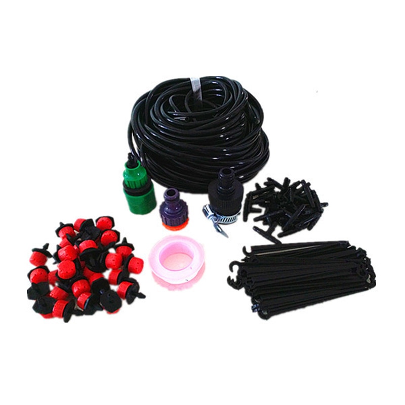 Water Saving 10m Long Irrigation Drip Irrigation System With 10 Drip Tips Automatic Watering Hose Garden Micro Drip Watering Kit: Default Title