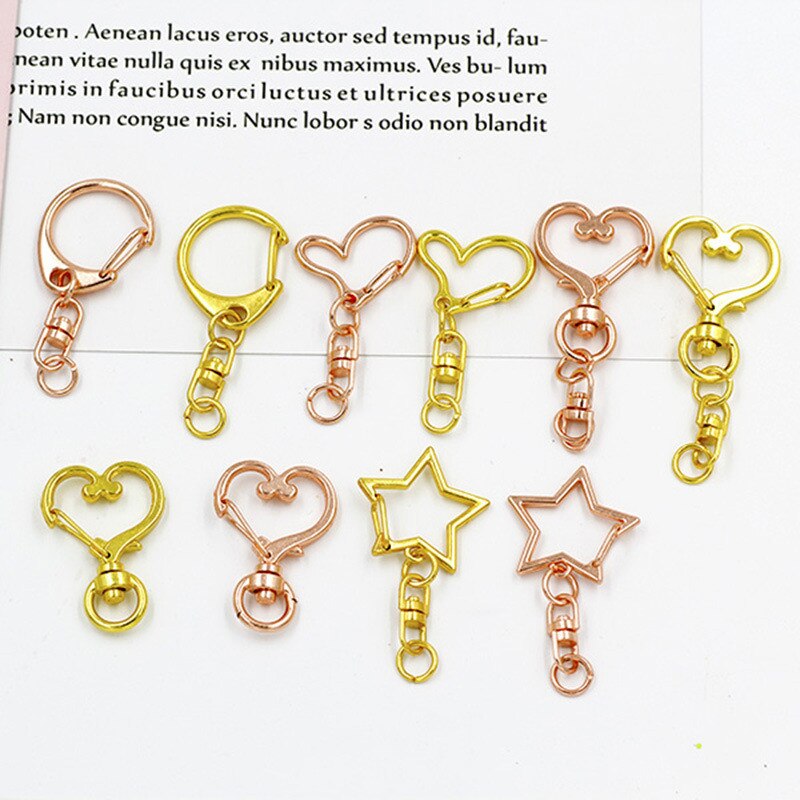 Various Gold Love Five-pointed Star Crafts Pendant Super Light Clay Slime Accessories DIY Jewelry Materials Crystal Mud Filler