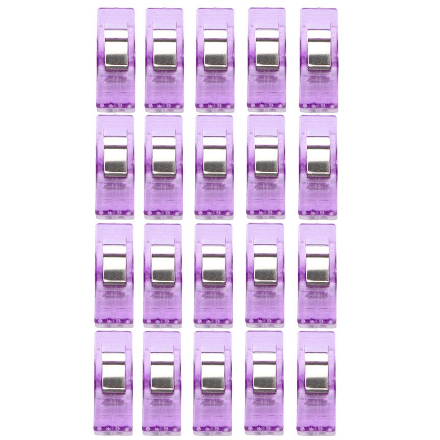 Lot de pinces en plastique colorées, 20 pièces, pour travaux de couture, édredon, reliure, articles ménagers, directe: PP