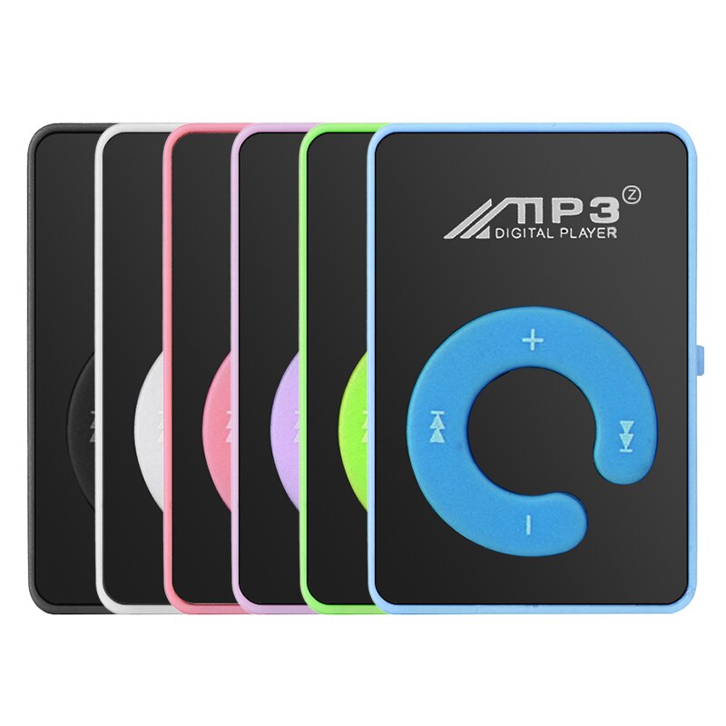 MP3 Player Mini MP3 Player Supporting 8GB TF Card With USB Cable Macaron Rainbow Candy Color