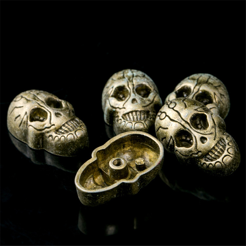 XUNZHE – vis tête de mort en alliage Punk, 10 pièces, Rivet pour bricolage, sac en cuir, chaussures, chapeaux, ceinture, décoration de vêtements
