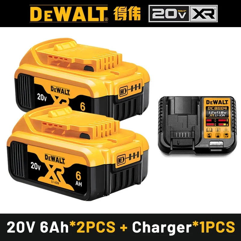 100% originele DEWALT batterij 20V, 6AH oplaadbare lithium-ion batterij DCB115DCB118,18V 20V, DCB1104 lader dewalt gereedschap batterij