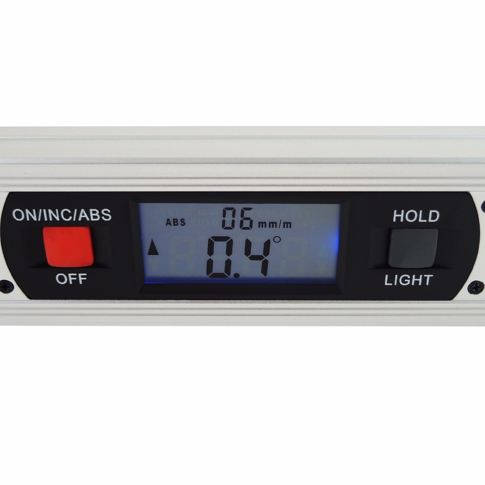 Ângulo digital finder nível 360 graus faixa espírito inclinômetro vertical com ímãs transferidor régua