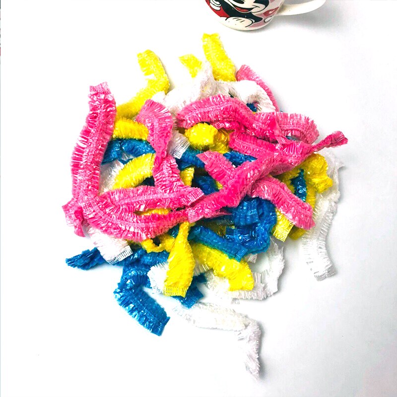 1000pcs/lot Disposable Shower Cap Plastic Waterproof Bath Caps Transparent Color Shower Cap Hair Salon One-Off Bathroom Products