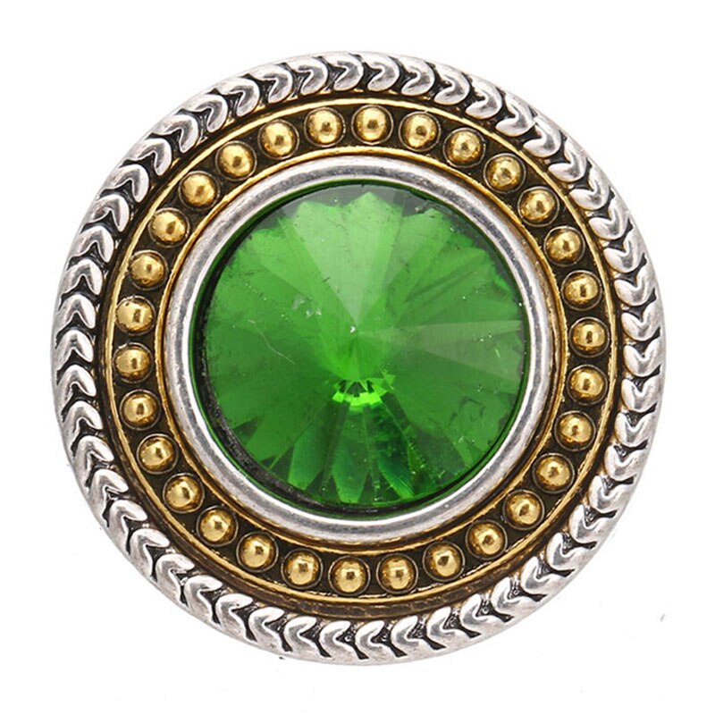 KZ3574 golden round beauty rhinestone colorful 18MM snap buttons fit DIY 18MM snap bracelet snap jewelry