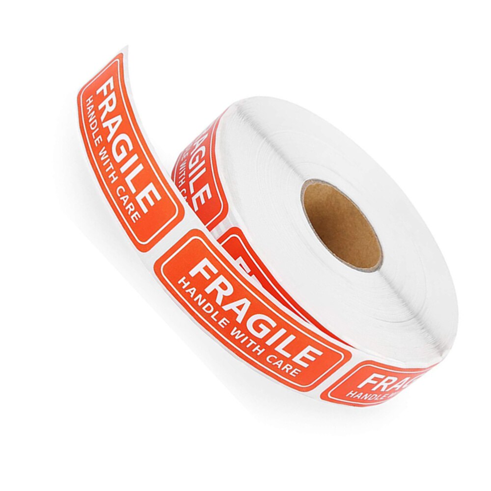 1 Roll Stickers Practical Durable Handy Adhesive Warning Sign Package Sign Fragile Warning Sticker Warning Decal (125Pcs/Roll)