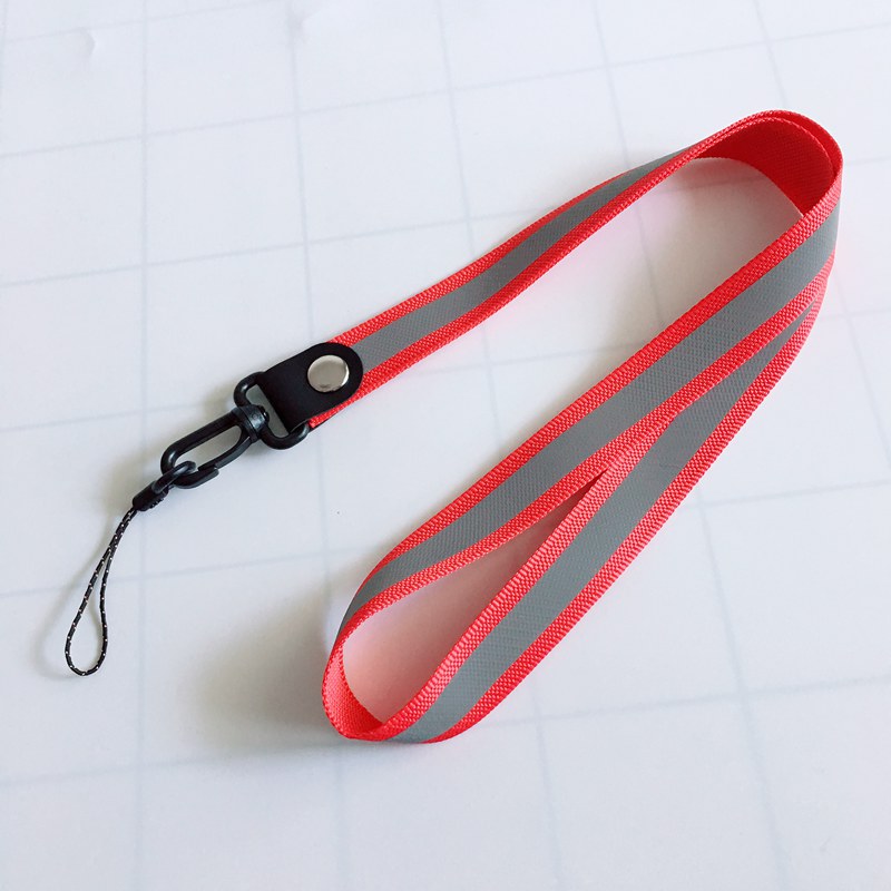 Phone Straps Hook type reflective strip long and short mobile phone lanyard Holders Neck Straps with Keyring for Huawei Sony