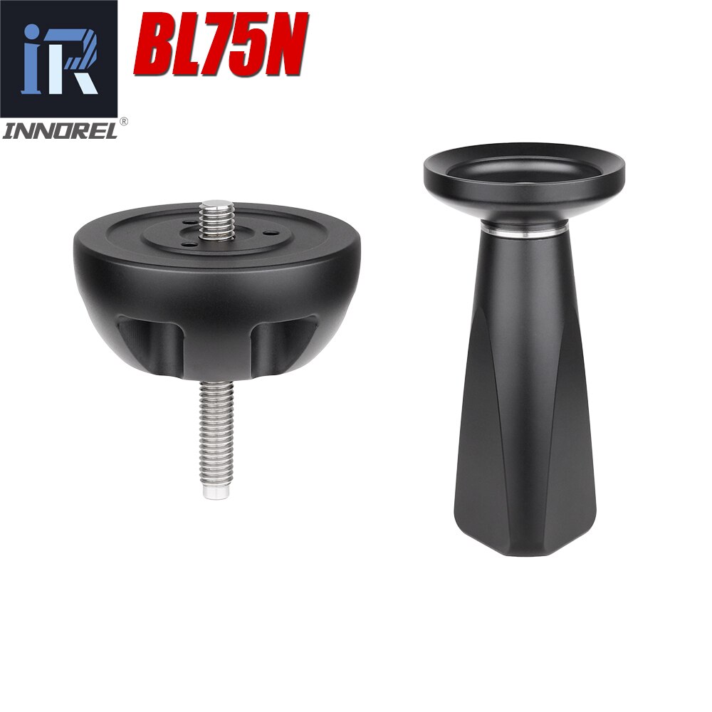 Universal Aluminum Alloy Bowl Adapter Half Ball Flat to Tripod Bowl for Tripod Fluid Head DSLR Camera 75mm Bowl
