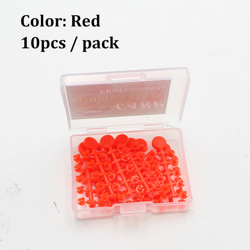 10 Kaarten Karpervissen Accessoires Haak Aas Floss Cap Vissen Karper Pop Up Boilies Stop Kralen Karper Pakken Rigs Aas stopper Tool: Red