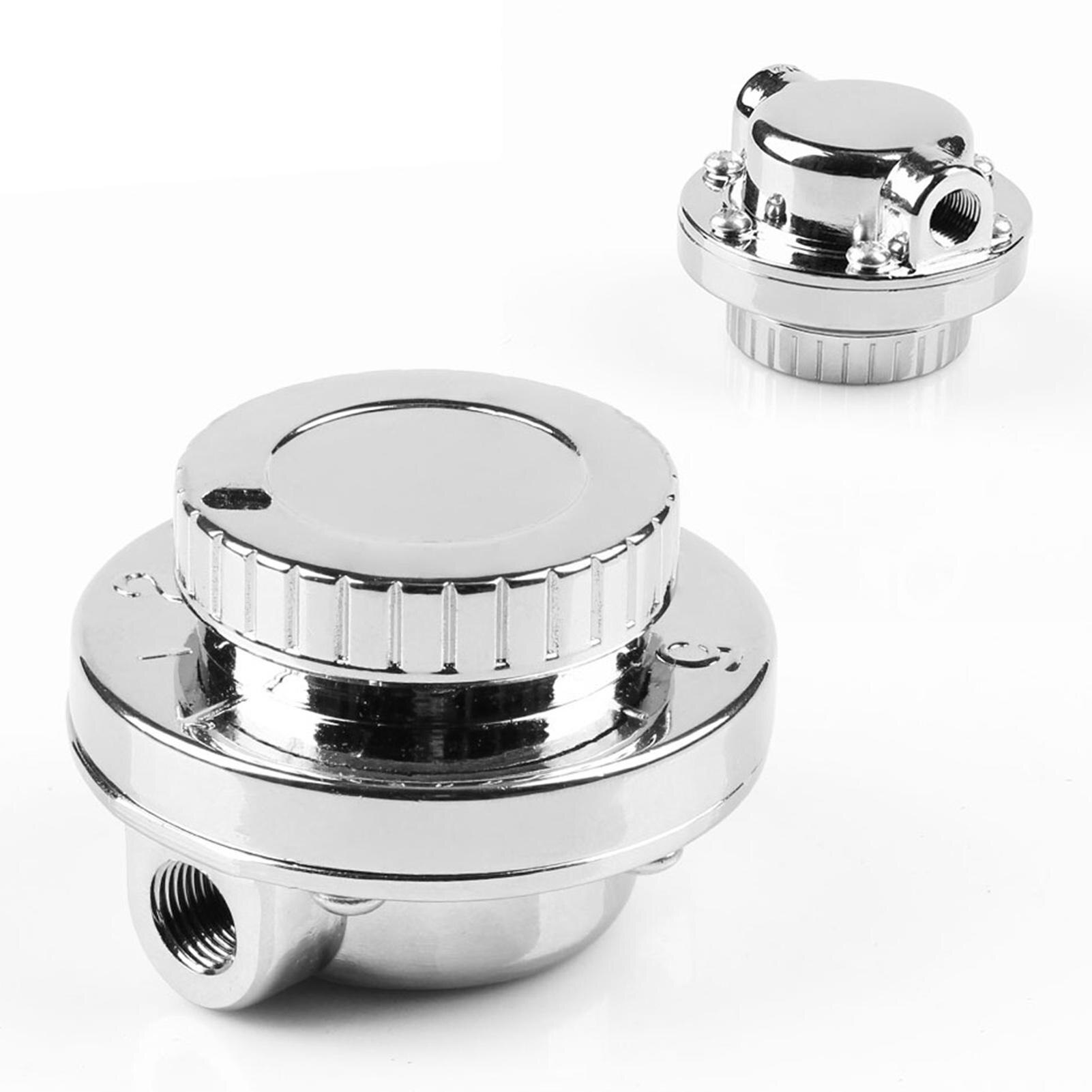 Chrome poli 1-5PSI régulateur de pression de carburant simple double voiture modifié carburateur tuyau manuel réglable chrome poli approvisionnement