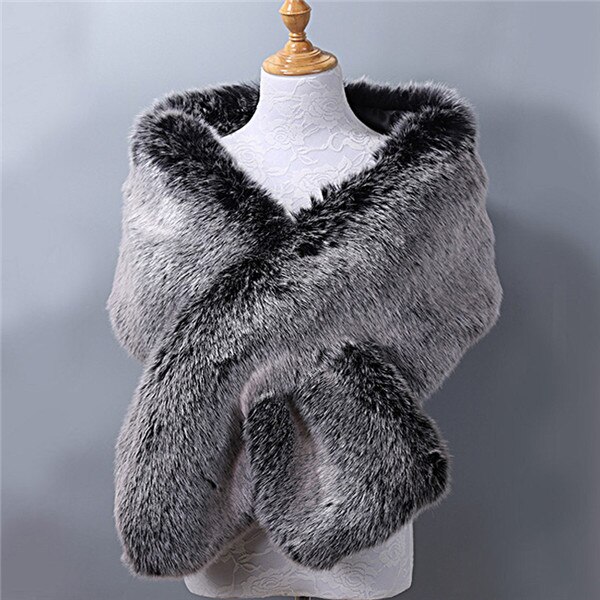 Fourrure Faux hiver boléro femmes mariée châle Cape de mariage en Stock Cape de mariée manteau de mariage veste pour soirée: 6