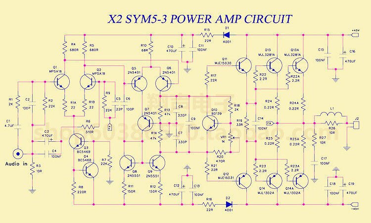 ZEROZONE pair Classic Symasym 5-3 Discrete Power amplifier bare PCB -- L10-49