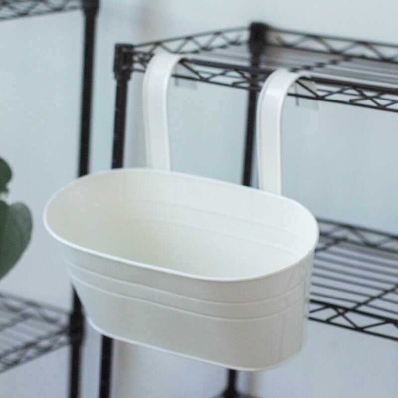 Kleurrijke hangende bloempotten afneembare haak muur hek bonsai planten kuip potten bloemenhouders thuis ba