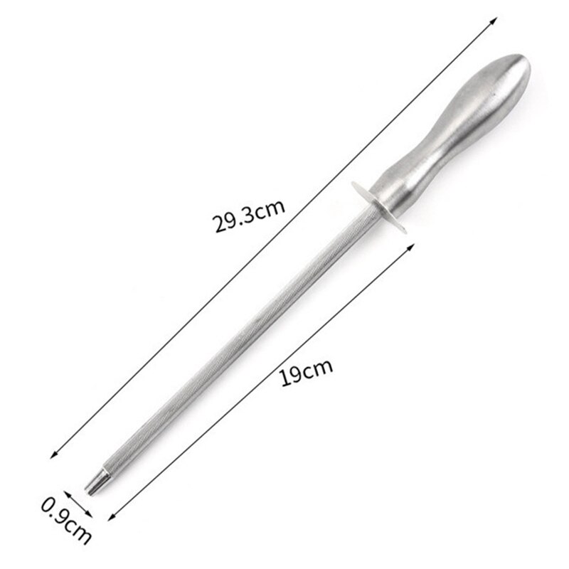 Kitchen Sharpening Rod,Diamond Carbon Steel Knife Sharpening Rod,12 inch Knife Sharpener,For Chefs Steel Knives Kitchen Tool: STAINLESS STEEL