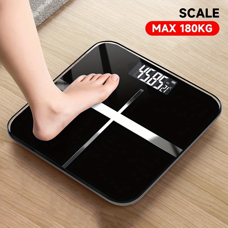 Bathroom Scale, LED Backlit Display, Thickened Glass Electronic Scale, Fitness, Outdoor Places, Home and Dormitory Small Scale