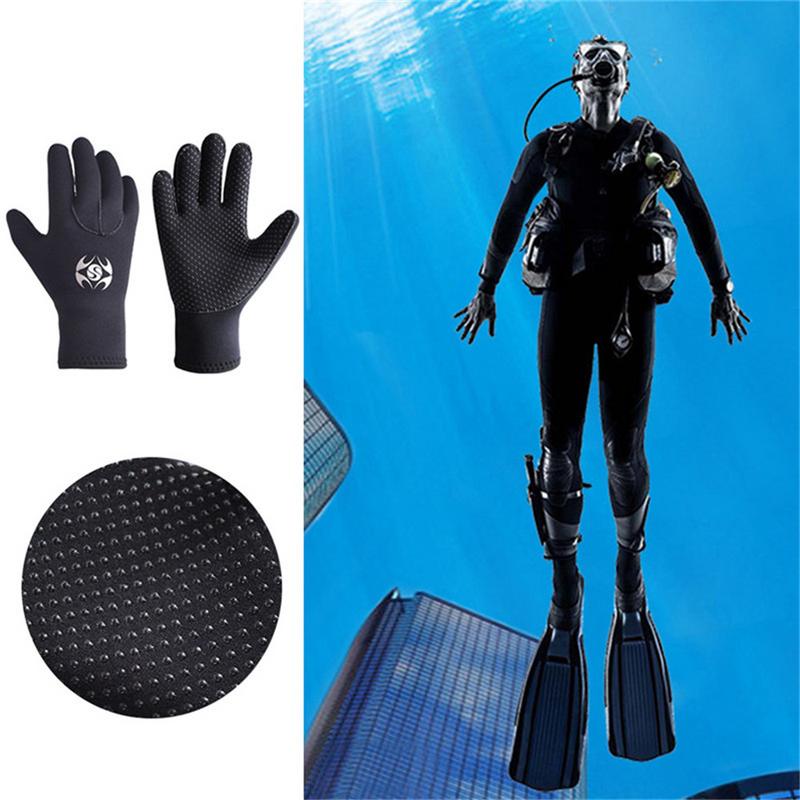 SLINX hombres mujeres 3mm neopreno buceo guantes snorkel pesca submarina windsurf navegación Anti-guantes para raspar