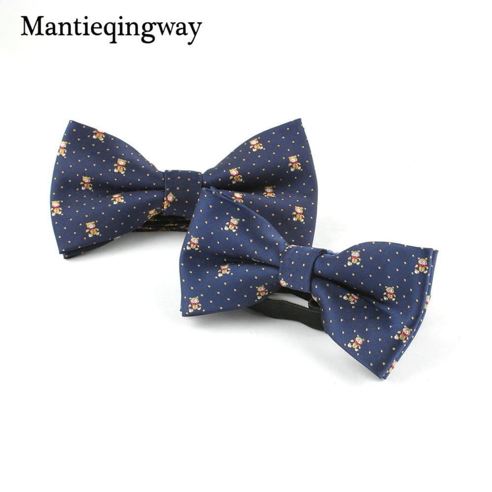 Poliéster adultos niños arco juegos de lazos para hombres animales patrón pajarita para niños camisas de boda Bowknot Cravats: 039