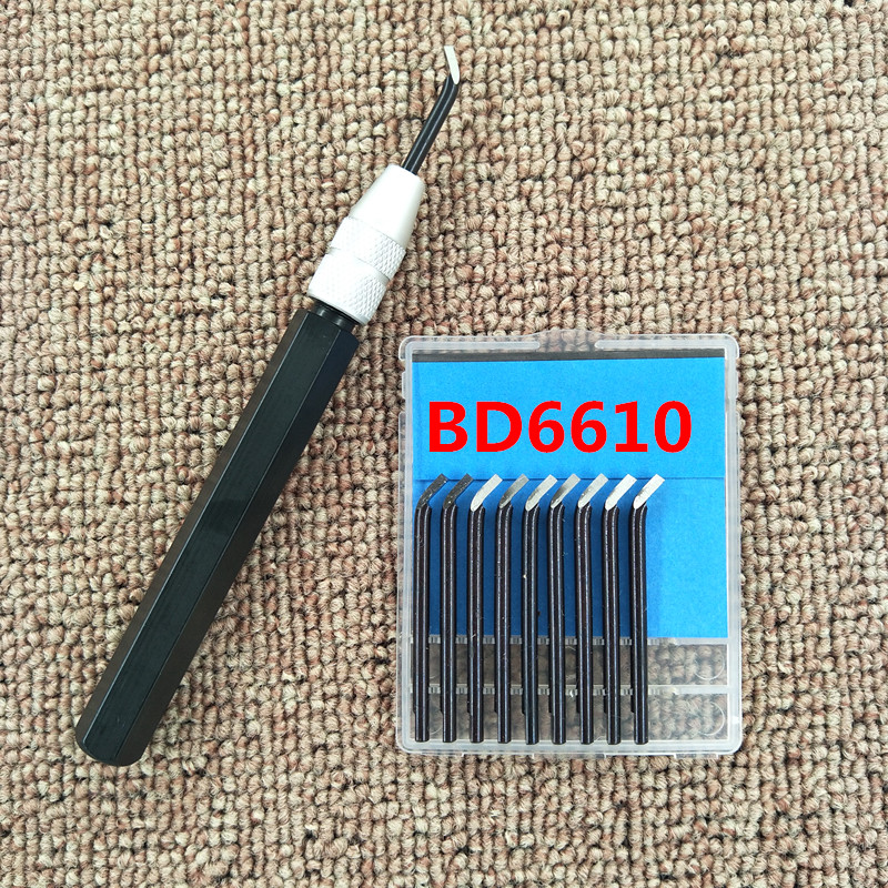 Trimmmesser Kupferteile Entgraten dreieckiger Schaber Aluminiumoxidgriff SC1300 Klinge BD5010 BD6610: verrotten