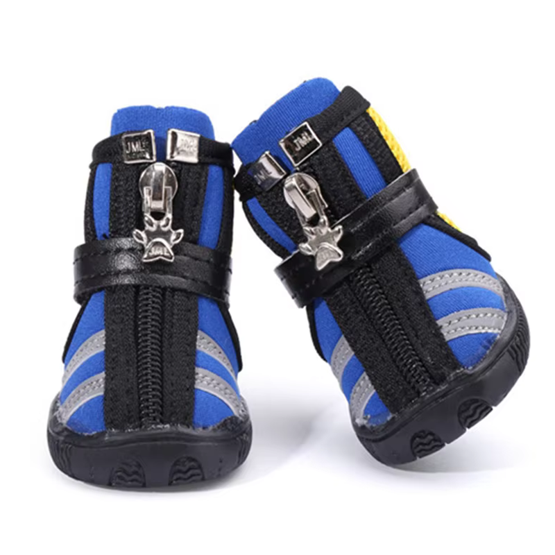 Atmungsaktive Haustier-Hundeschuhe, Frühling und Sommer, kleine Hundeschuhe mit Reißverschlüssen, rutschfeste Hundestiefel für Teddy, Chihuahua