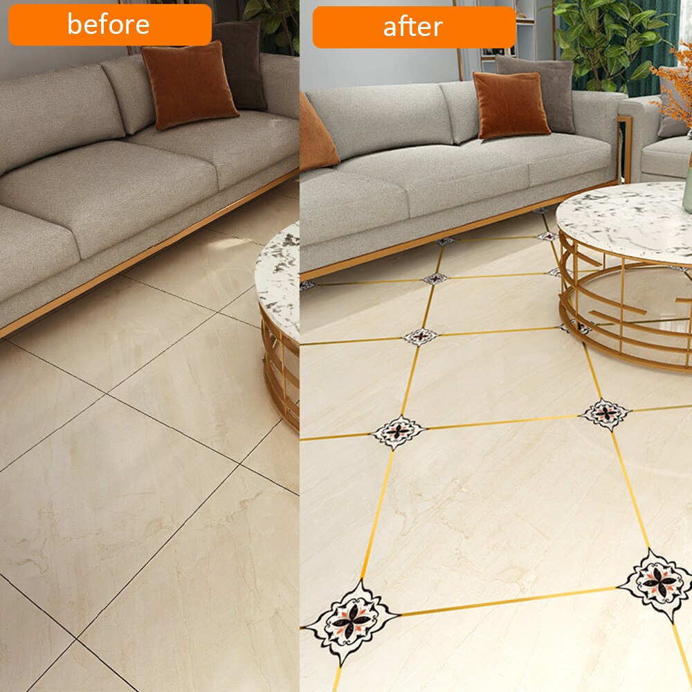 18pcs/Set Self Adhesive Waterproof PVC Ceramic Tile Stickers Wall Sticker Art Diagonal Floor Stickers Kitchen Home Decoration