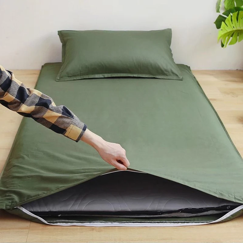 Wasart 360 ° Volledig Omsloten Met Ritssluiting Matrasbeschermer Couple/Student Enkele Dubbel Laken Bescherming Pad King Size