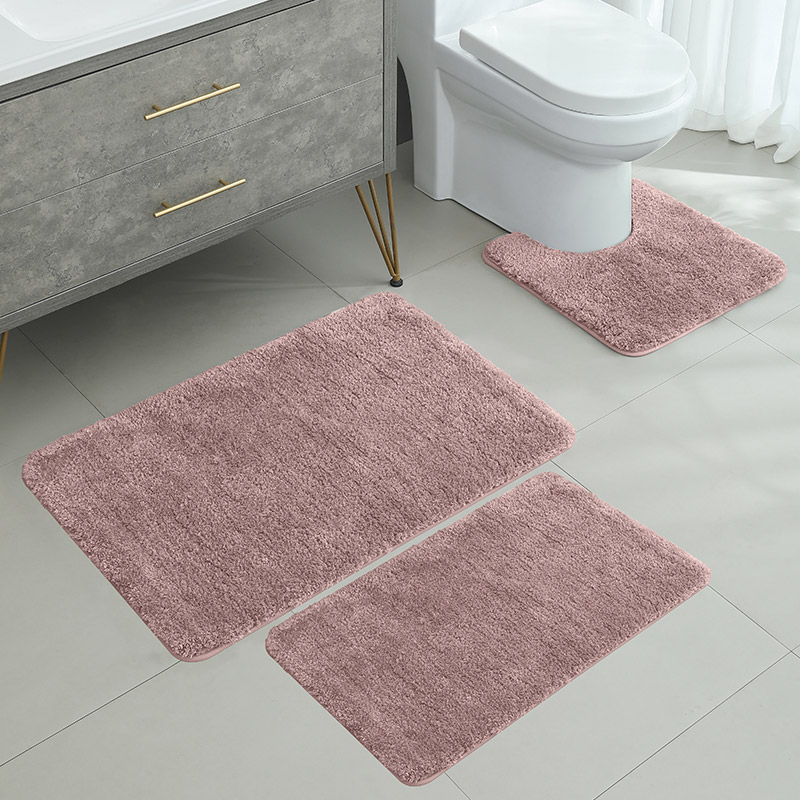 Pinkki kylpyhuoneen liukumaton ovimatto, pehmomatto, imukykyinen kylpyammeen lattiamatto, wc-lattiamatto, kodinsisustusmatto
