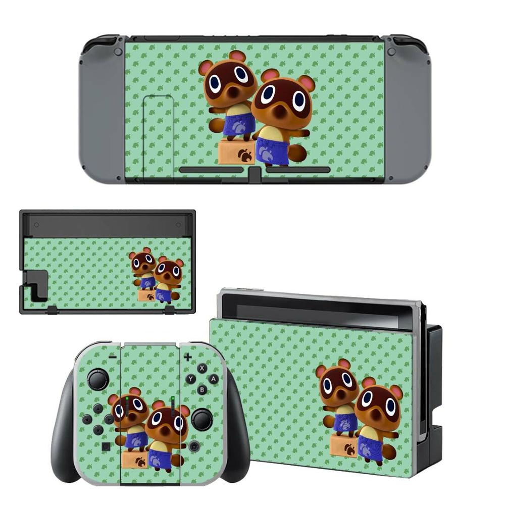 Protector de pantalla de vinilo para consola Nintendo Switch NS, pegatinas protectoras de piel de Animal Crossing + controlador Joy-con: YSNS2564