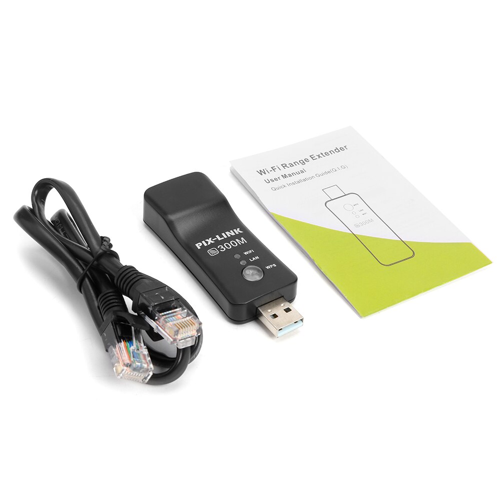 Usb tv wifi dongle adapter 300 mbps universal trådløs mottaker  rj45 wps for samsung lg sony smart tv