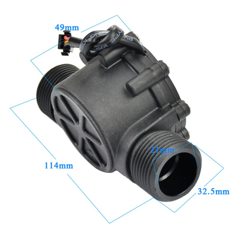 1Pcs Water Flow Sensor DN25 DC3.5-24V 1 Inch 2-100L/Min Hall Flowmeter Warmtepomp Boiler Flow Meter schakelaar Teller