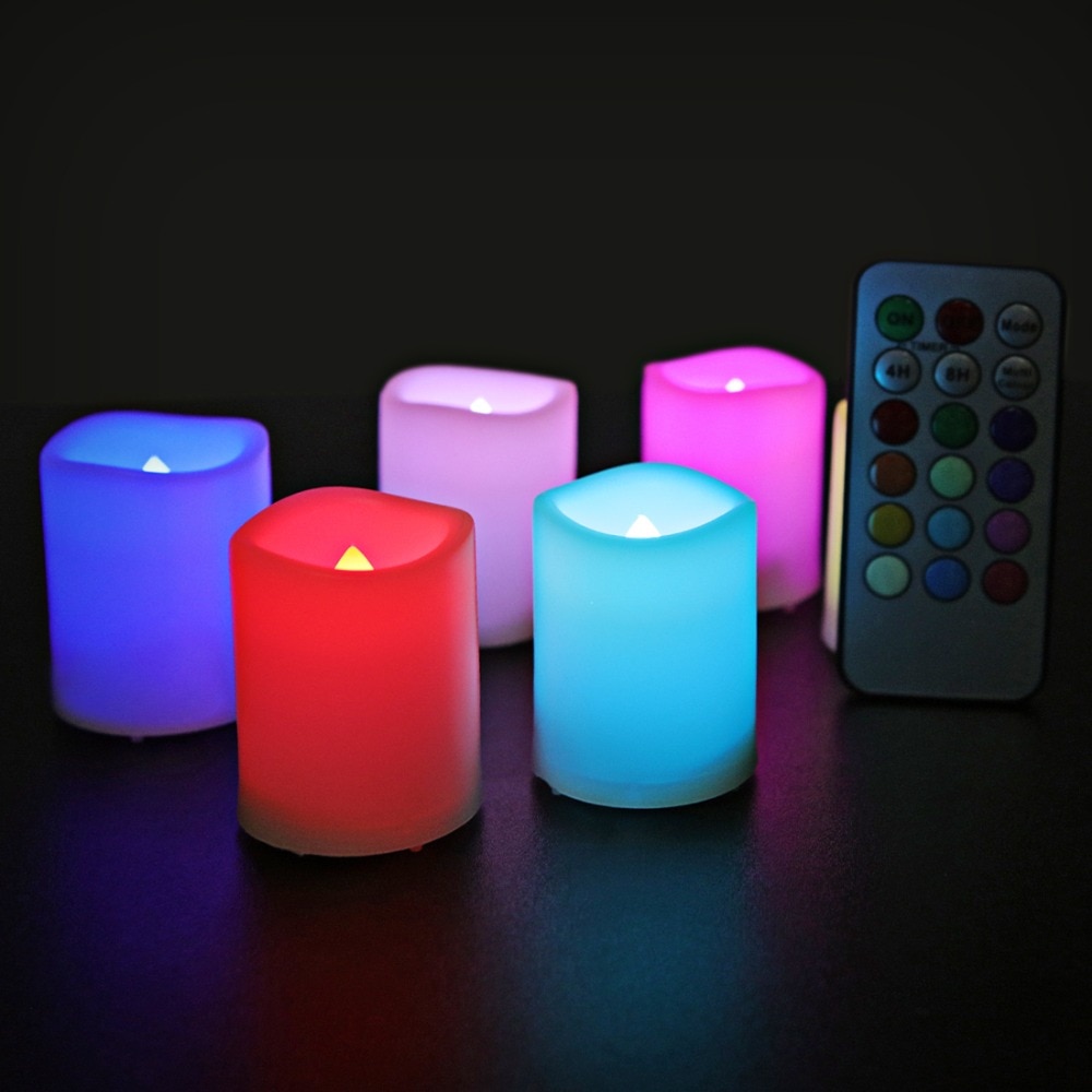 EverBrite 6PC LED Candles light Flameless Candles with Battery & Remote Control for Home Decoartion Party Wedding Xmas