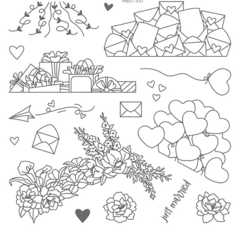 envelope clear stamp Cutting Dies Stencils For Scrapbooking Photo Album Decoration Embossing Paper Card Craft F8953: 14x14cm