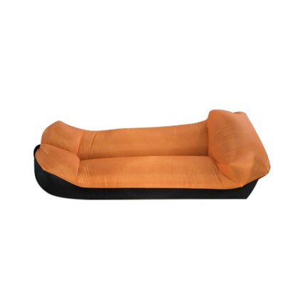 Hurtig oppustelig sovesofa doven sovepose bærbar oppustelig camping luft strand vandretur sofasæk fritidsstol: Orange