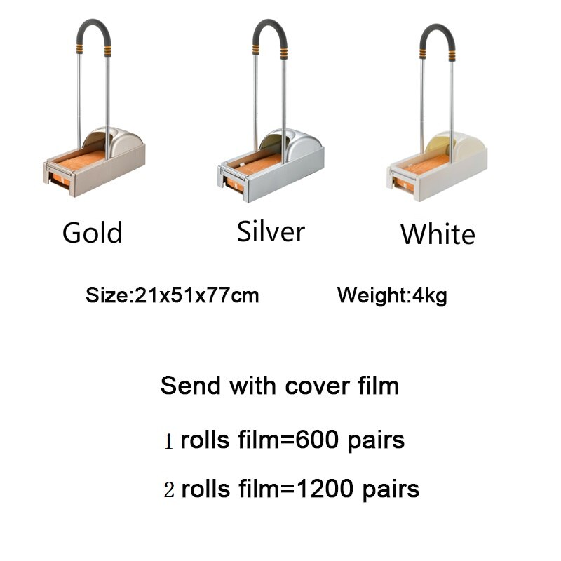 600/1200 Pairs Automatic Shoe Cover Machine with Film Rain Shoe Covers Disposable Membrane Dispenser Sole Cover Clean Hands Free