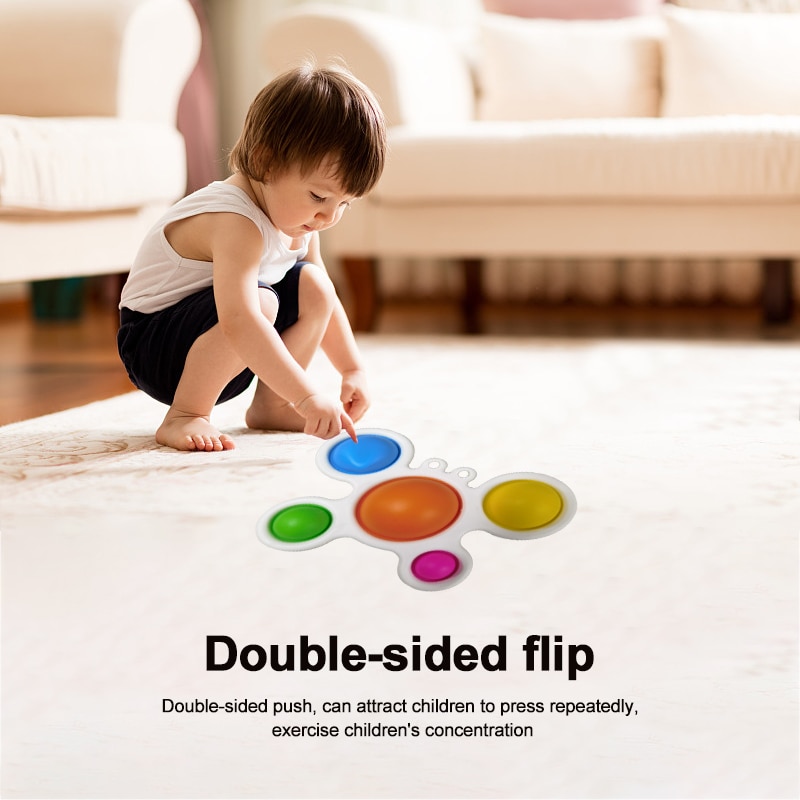 1pc Simple Dimple Sensory Exploration Training Toy Soft Silicone BPA Free Exercise Board For 0-1 Year Old Baby Boy Girl