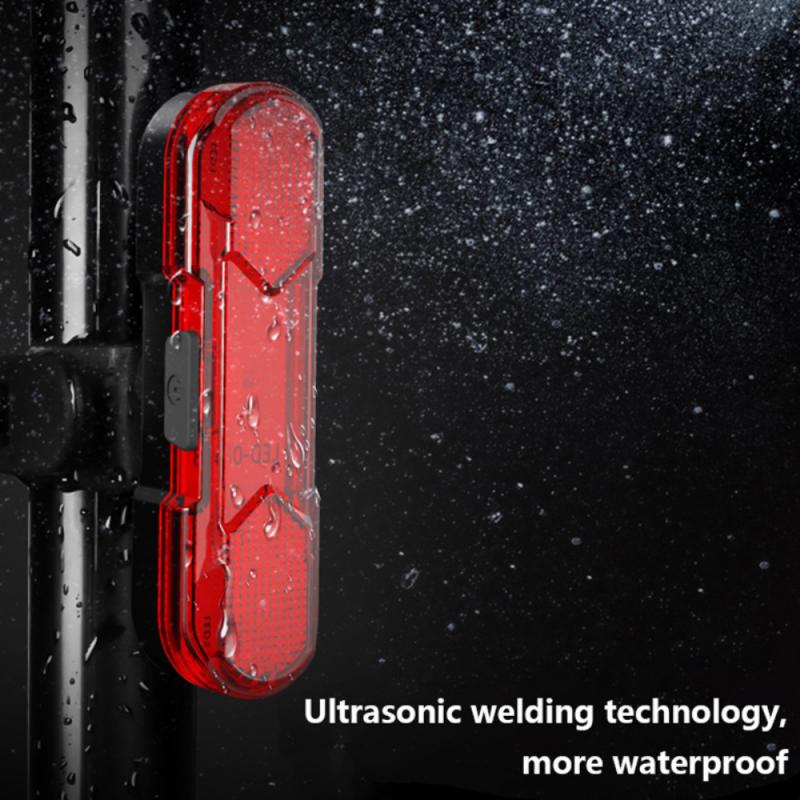 Bicycle USB Charging Rear Light Cycling LED Waterproof Safety Warning Lights Night Mountain Bike Equipment Riding Accessories