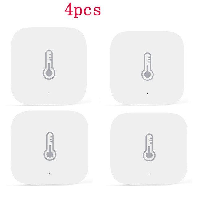 Xiaomi Mijia Temperature Humidity Sensor Aqara Smart Air Pressure Environment Sensor Zigbee Wireless control Work With Mi home: 4Pcs