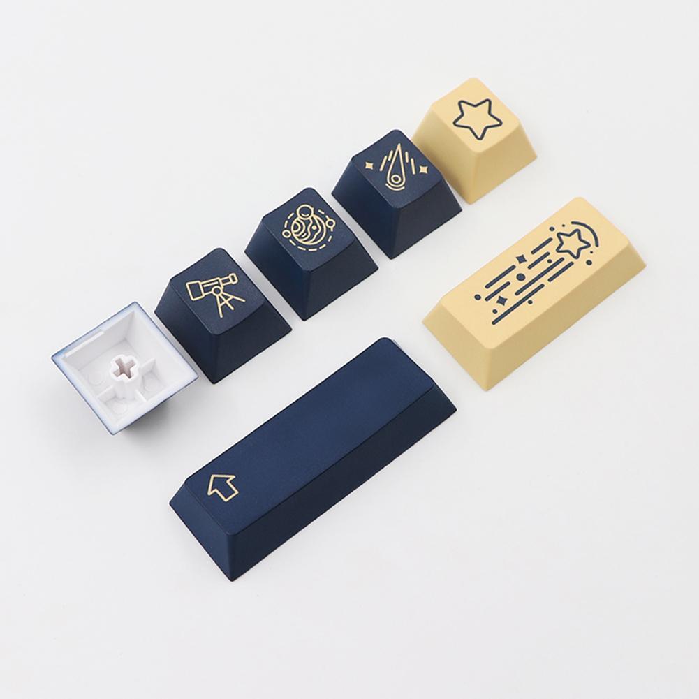 1 Set GMK Stargaze Keycaps PBT 5 Sides Sublimation Key Caps MX Profile Keycap With 1.75u 2u Shift 1.5U Cute Keyboard Keycaps