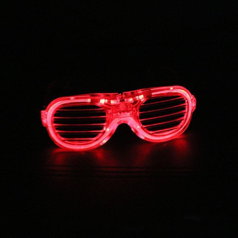 Led Bril Flash Lichtgevende Blind Eyewear Licht Oogmasker Knipperend Gloeiende Glazen Bruiloft Carnaval Dance Bar Party Kerst Speelgoed: Red