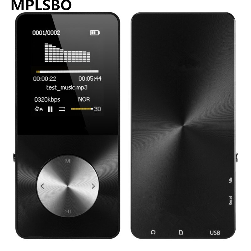 MPLSBO HiFi Metallo Lettore MP4 Altoparlante Incorporato 4 GB 8 GB 16 GB 1.8 pollici di Schermo slot per schede TF Card con Video Allarme FM E-Book