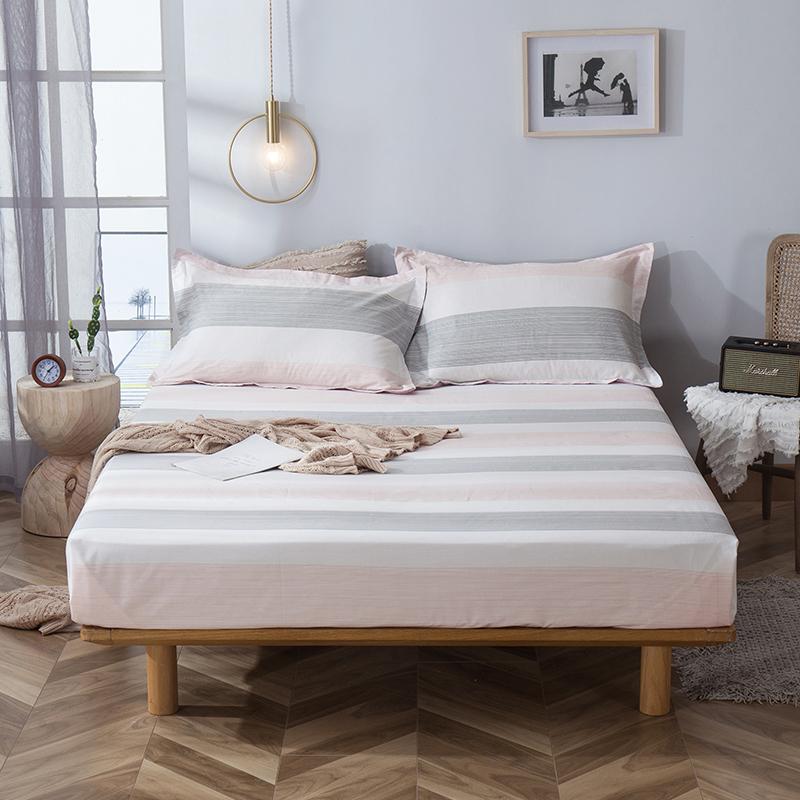 Série géométrique coton drap de lit drap housse quatre coins bande élastique drap de lit doux confortable maison Textile feuille
