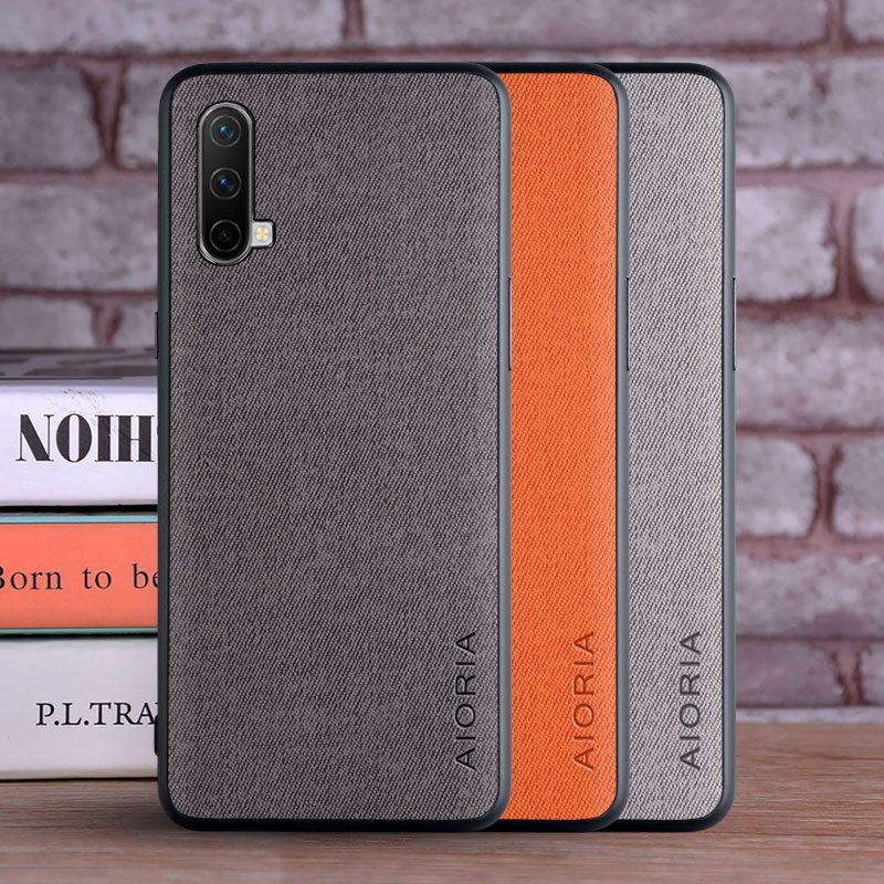fallen für OnePlus Nord CE 5G Ader Auflage 5G coque Luxus textil Leder haut weiche TPU harte telefon abdeckung für Oneplus Nord CE fallen