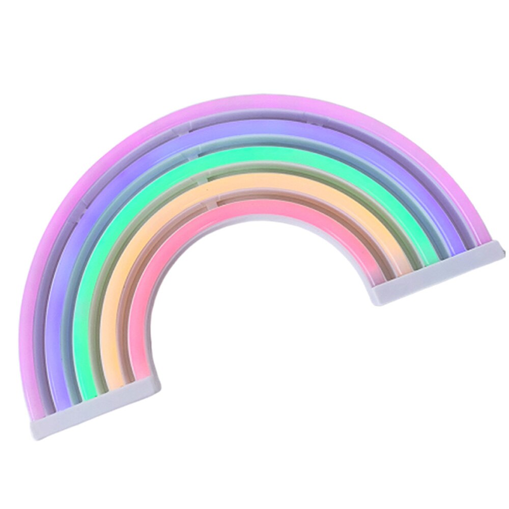 Cute Rainbow Neon Sign LED Rainbow Light Lamp LED Neon Light Warm White Wall Art Sign Lights Bedroom Decoration Party Decor