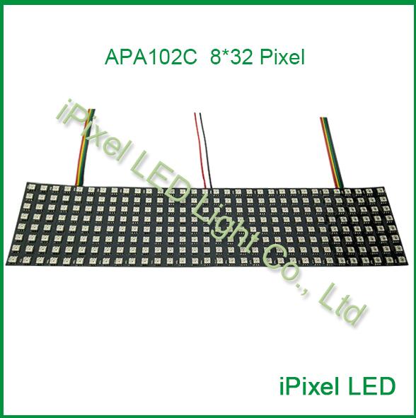 DC5V 256 Pixels rgb led Matrix apa102 LED Digital Flexible Panel Light: S0832APA102C