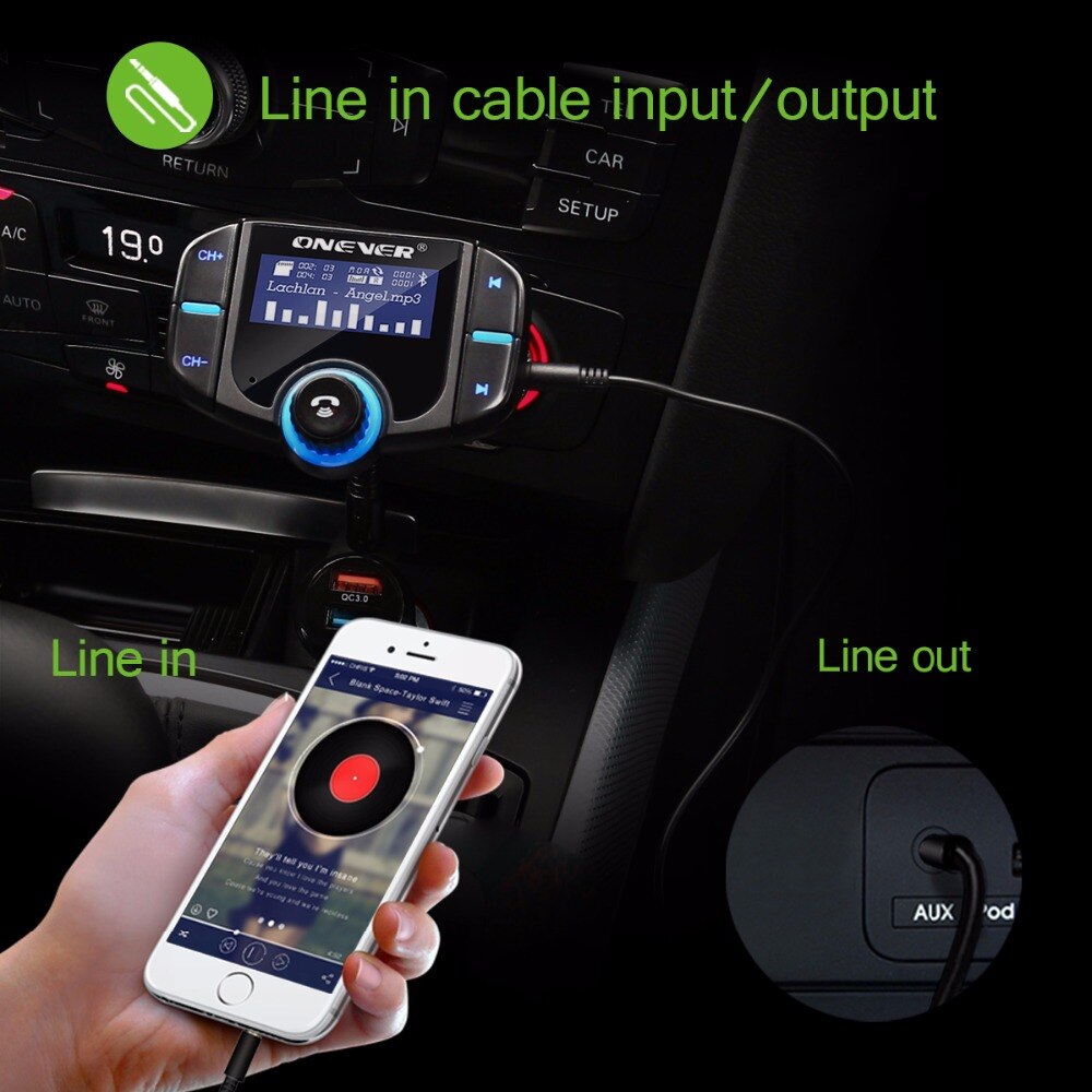 Onever Fmzender Bluetooth Carkit Handsfree 2 Port... Vicedeal