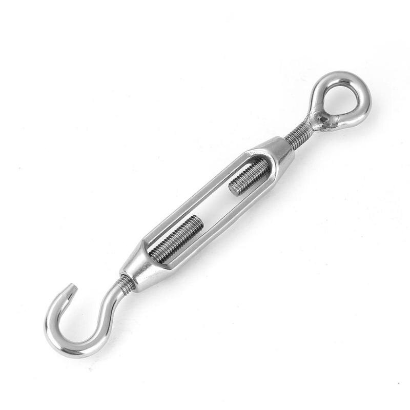 304 Stainless Steel Wire Hook Eye Turn Buckle Wire Rope Tensioner Hardware Parts Used for Tightening and Binding Ropes
