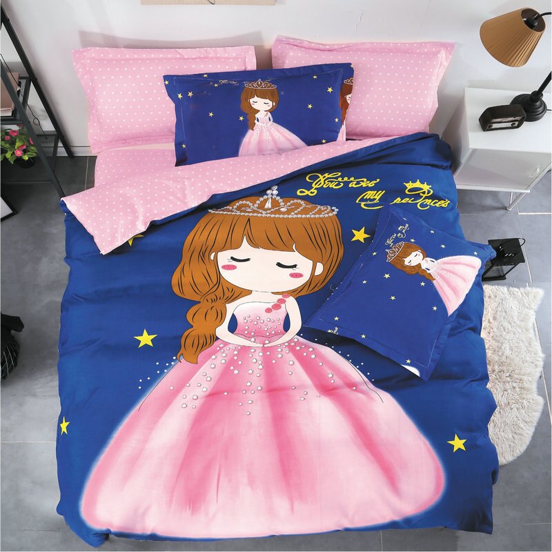 3Pcs Baby Bedding Set 100% Cotton Crib Bed Linen Kit Cartoon Animal Includes Pillowcase Bed Sheet Duvet Cover Without Filler: 6