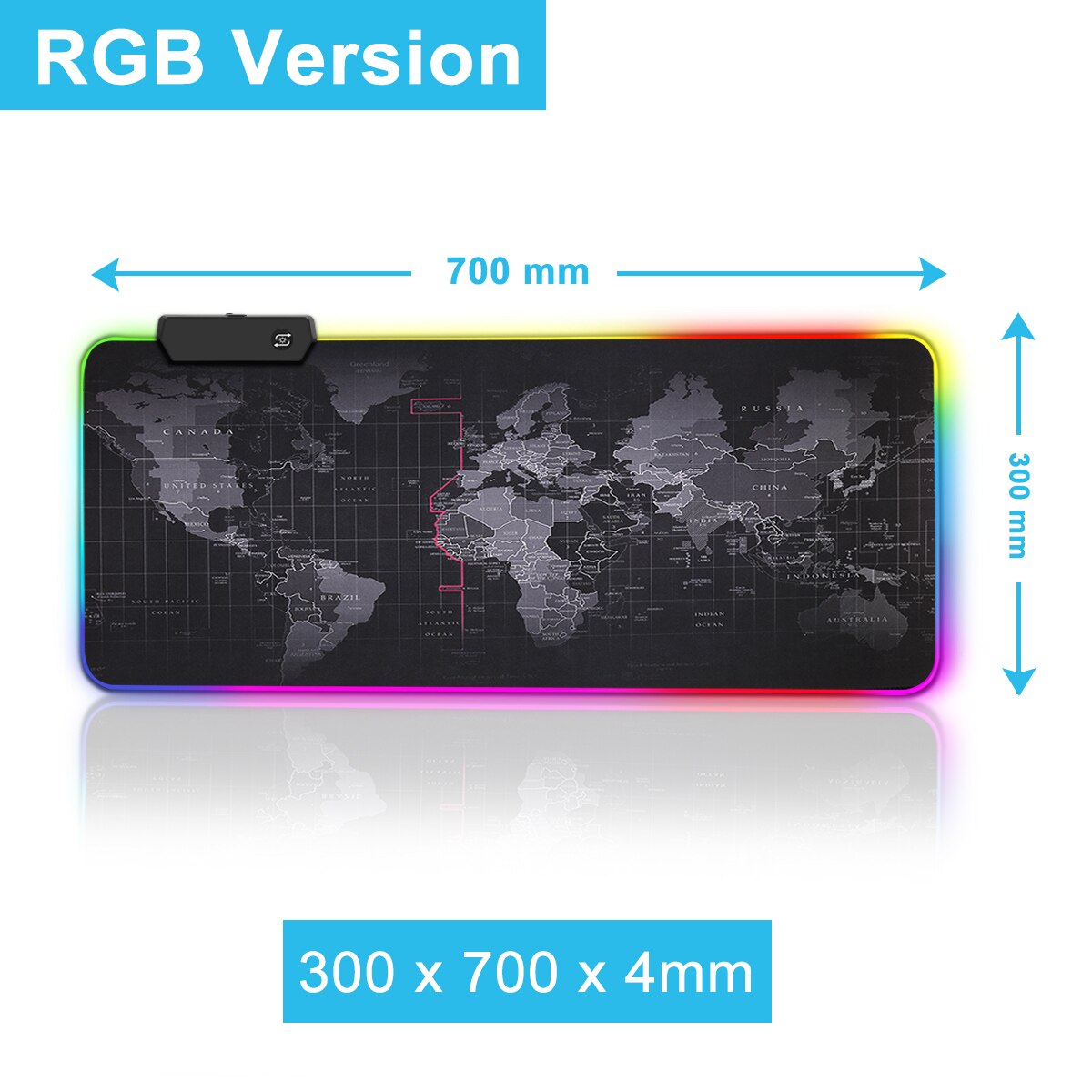Gaming Muismat Rgb Grote Muismat Gamer Grote Muis Mat Computer Mousepad Led Backlight Xxl Oppervlak Mause Pad Toetsenbord bureau Mat: 300x700x4mm